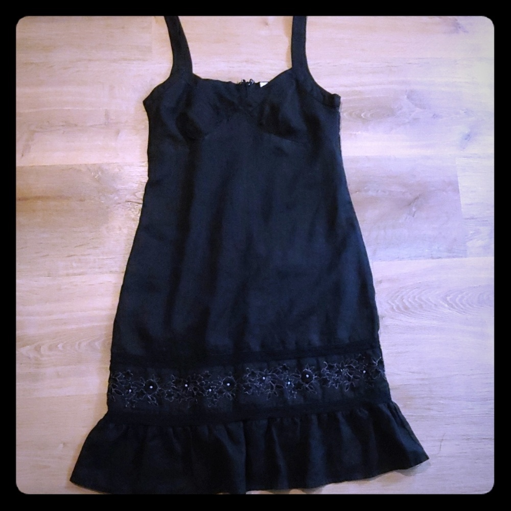 Old Navy Black Linen Dress